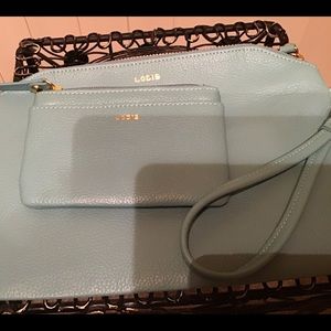 LODIS WRISTLET WITH SMALL WALLET LEATHER